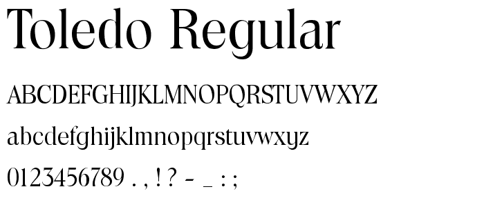 Toledo Regular font